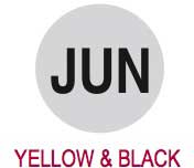 1 1/2" Circles Preprinted JUN Labels (8,000 Labels)