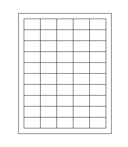 1 1/2" x 1" Laser/Inkjet UPC Barcode Labels; 50 up; 100 sheets/case - Standard White Matte