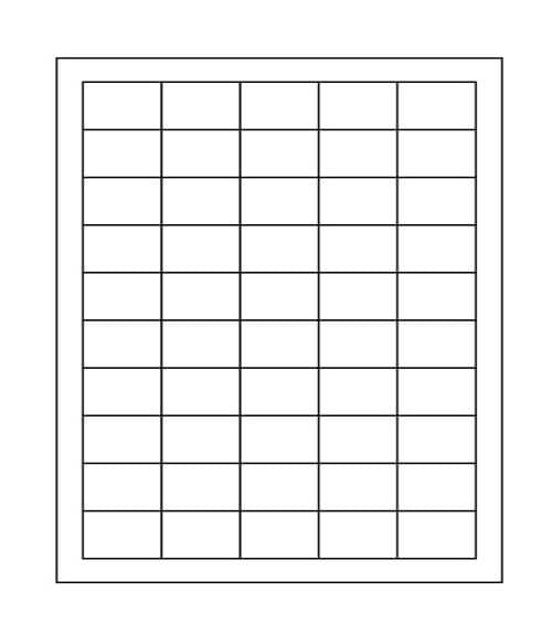 1 1/2" x 1" Laser/Inkjet UPC Barcode Labels; 50 up; 250 sheets/case - Standard White Matte