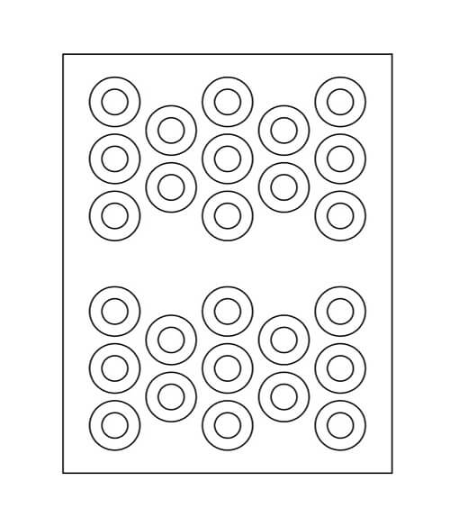 1 1/3" Diameter Laser/Inkjet CD/DVD Hub Labels; 26 up; 100 sheets/case - Standard White Matte