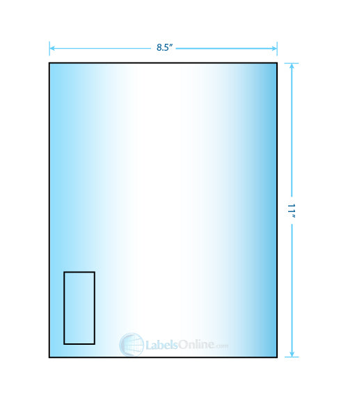 1.125" x 2.6875" - 1 up - Mid Gloss (Laser)