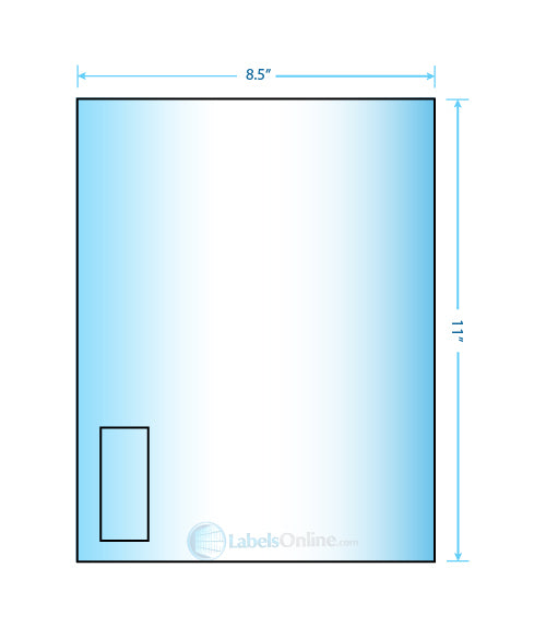 1.125" x 2.6875" - 1 up - Premium High Gloss (Laser)