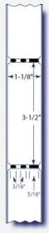 1.125" x 3.5" Premium Direct Thermal Paper Label; No Perf; 1" Core; 16 Rolls/carton (350 Labels/roll)
