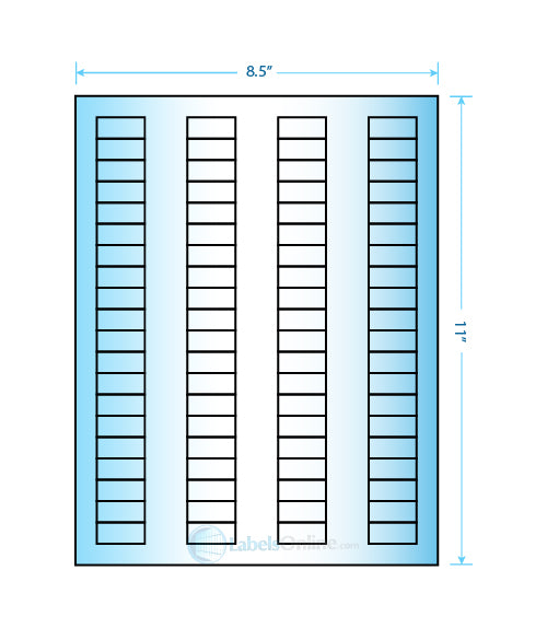 1.125" x .5" - 80 up - Mid Gloss