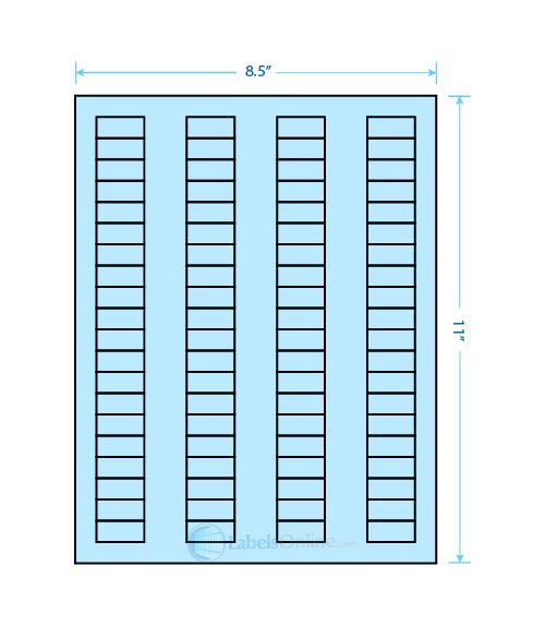 1.125" x .5" - 80 up - Pastel Blue