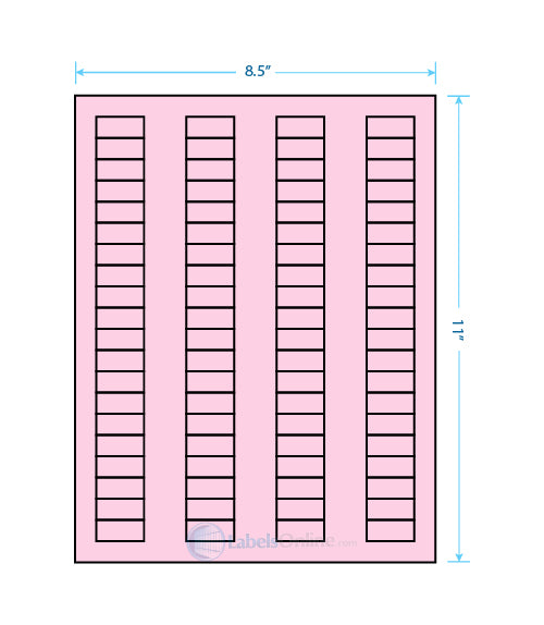 1.125" x .5" - 80 up - Pastel Pink