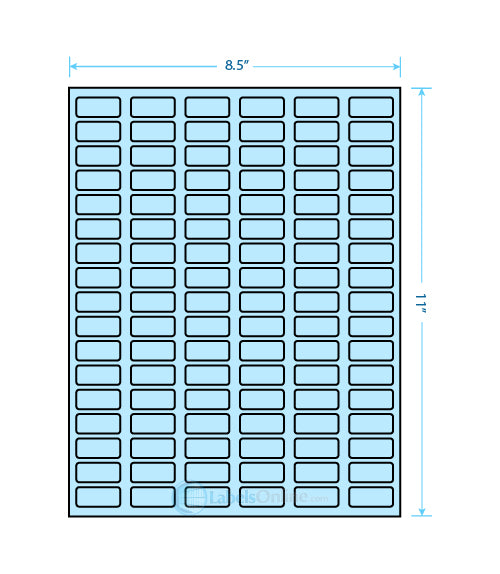 1.25" x .5" - 102 up - Pastel Blue