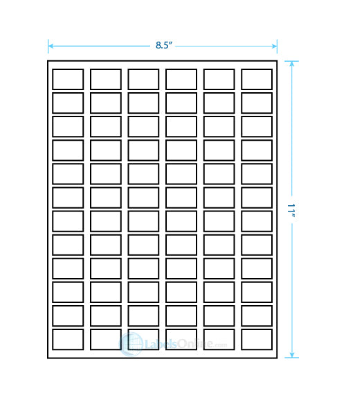 1.25" x .75" - 72 up - Clear Matte