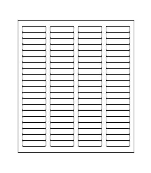 1 3/4" x 1/2" Laser/Inkjet Labels; 80 up; 100 sheets/case - Standard White Matte