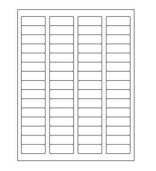 1 3/4" x 2/3" Laser/Inkjet Return Address Labels; 60 up; 100 sheets/case - Standard White Matte