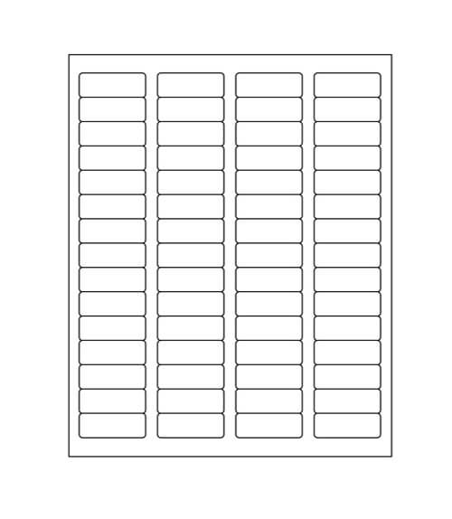 1 3/4" x 2/3" Laser/Inkjet Return Address Labels; 60 up; 1000 sheets/case - Standard White Matte