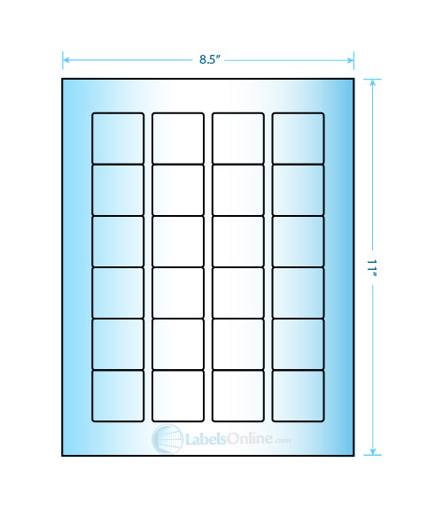 1.5" x 1.5" - 24 up - High Gloss