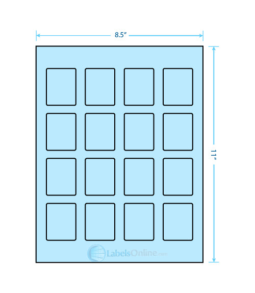 1.5" x 1.875" - 16 up - Pastel Blue (Laser)