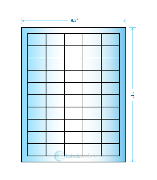1.5" x 1" Barcode Labels - 50 up - Mid Gloss
