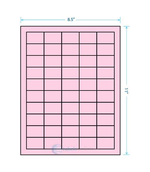1.5" x 1" Barcode Labels - 50 up - Pastel Pink