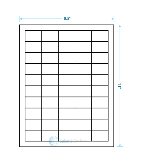 1.5" x 1" Barcode Labels - 50 up - White Polyester