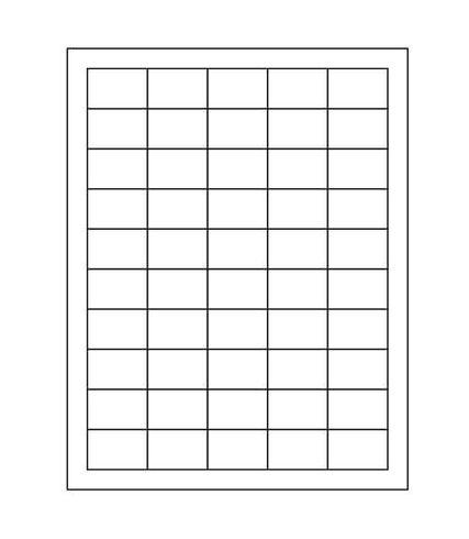 1.5" x 1" Laser/Inkjet Labels; 50 up (50,000 labels/case) - Standard White Matte