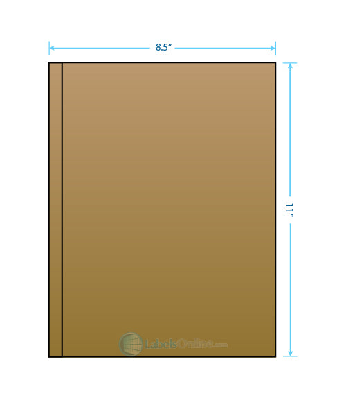1 @ .5" x 11"; 1 @ 8" x 11" - 2 up - Brown Kraft (Laser / Inkjet)