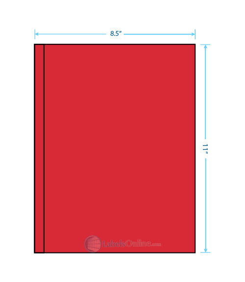 1 @ .5" x 11"; 1 @ 8" x 11" - 2 up - Fluorescent Red (Laser)