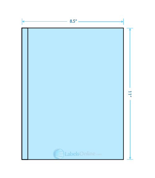 1 @ .5" x 11"; 1 @ 8" x 11" - 2 up - Pastel Blue (Laser)