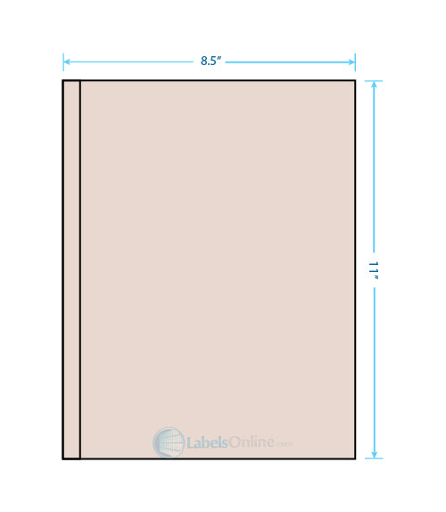 1 @ .5" x 11"; 1 @ 8" x 11" - 2 up - Pastel Tan (Laser)