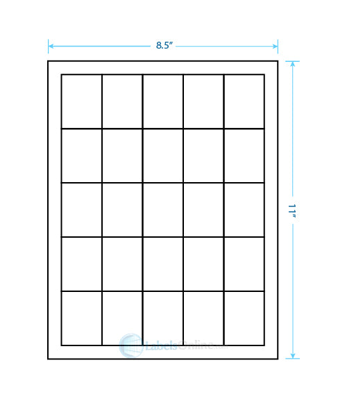 1.5" x 2" - 25 up - Clear Matte