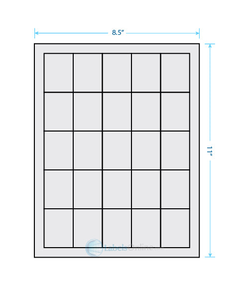 1.5" x 2" - 25 up - Recycled