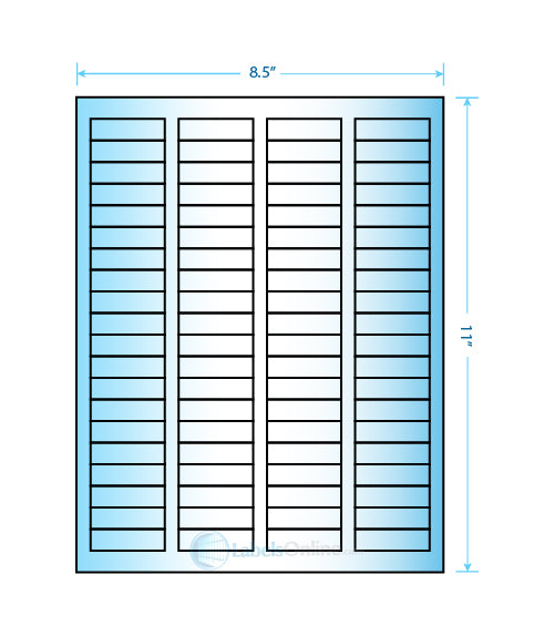 1.7225" x .5" - 80 up - High Gloss