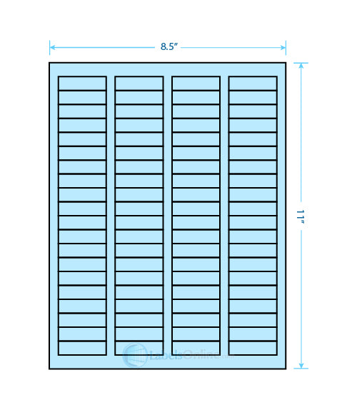 1.7225" x .5" - 80 up - Pastel Blue