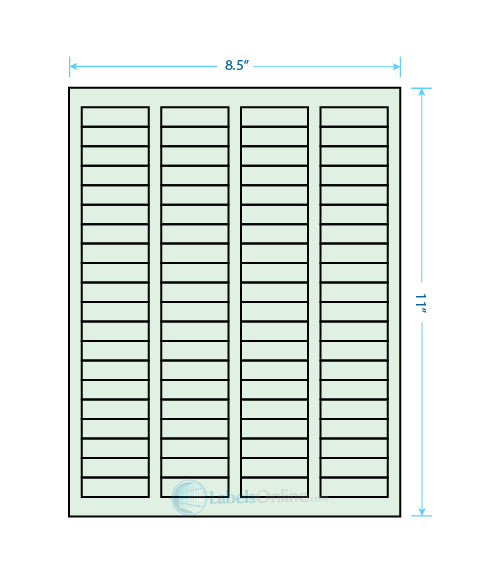 1.7225" x .5" - 80 up - Pastel Green