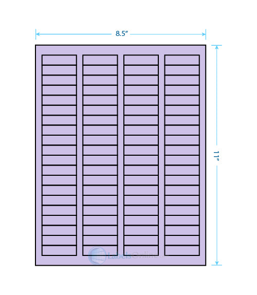 1.7225" x .5" - 80 up - Pastel Purple