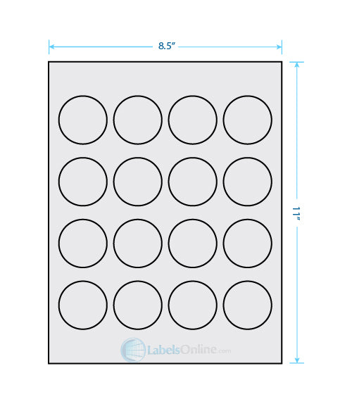 1.75" Circle - 16 up - Recycled