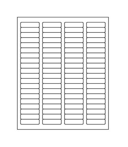 1.75" x 0.5" Laser/Inkjet Labels; 80 up (80,000 labels/case) - Standard White Matte