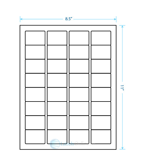 1.75" x 1.25" - 32 up - Matte Litho