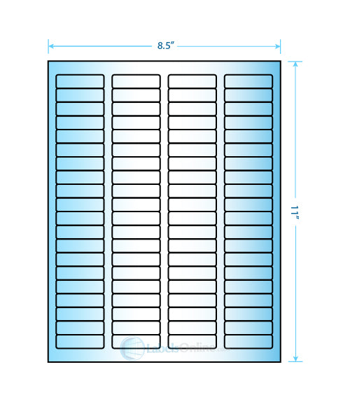 1.75" x .5" Barcode Labels - 80 up - Mid Gloss