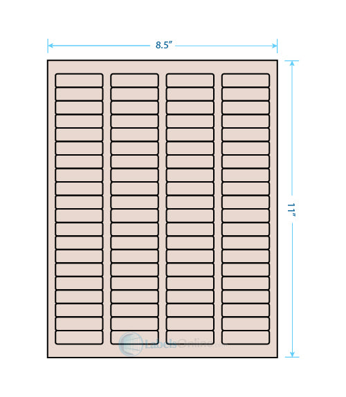 1.75" x .5" Barcode Labels - 80 up - Pastel Tan