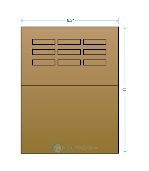 1.96" x .46" - 10 up - Brown Kraft (Laser / Inkjet)