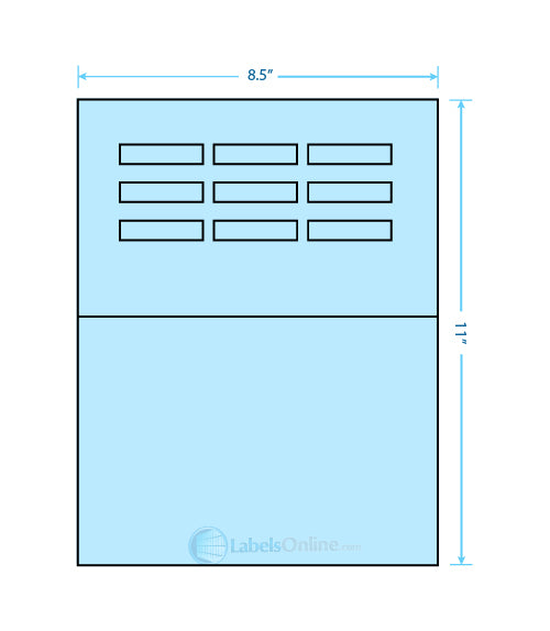 1.96" x .46" - 10 up - Pastel Blue (Laser)