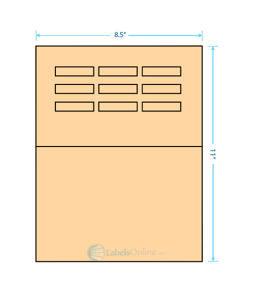 1.96" x .46" - 10 up - Pastel Orange (Laser)