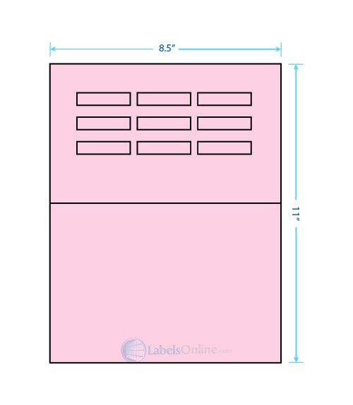 1.96" x .46" - 10 up - Pastel Pink (Laser)