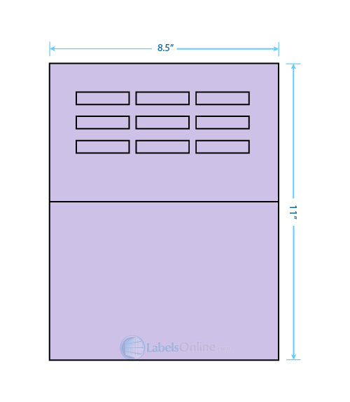 1.96" x .46" - 10 up - Pastel Purple (Laser)