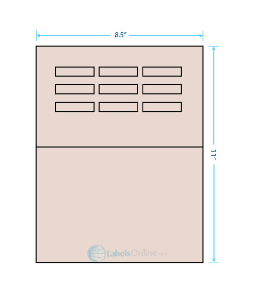 1.96" x .46" - 10 up - Pastel Tan (Laser)