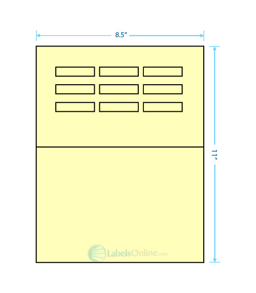 1.96" x .46" - 10 up - Pastel Yellow (Laser)