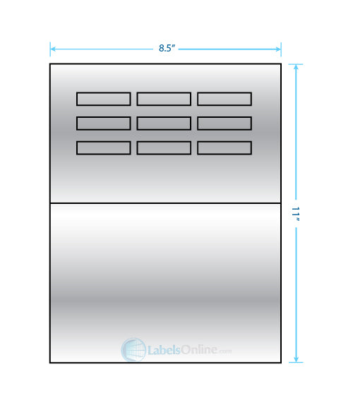 1.96" x .46" - 10 up - Silver Foil (Laser)
