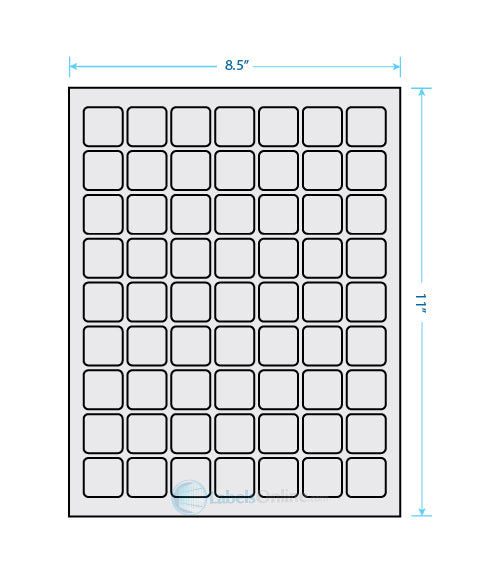 1" x 1" - 63 up - Recycled