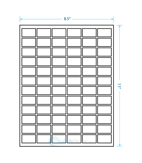 1" x 1" Barcode Labels - 80 up - Aggressive Adhesive