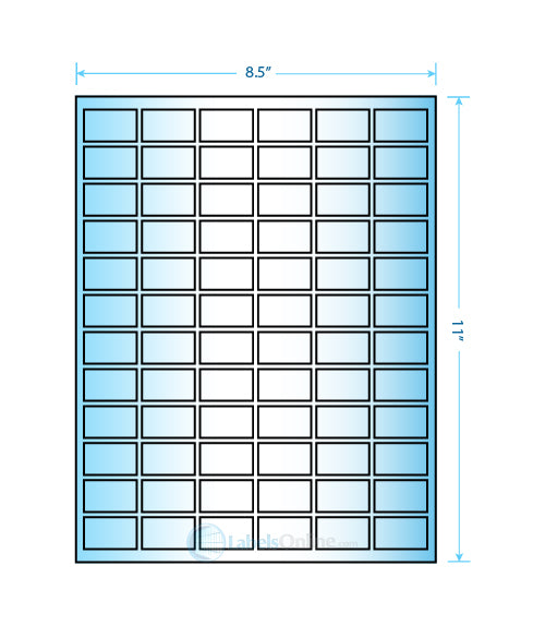 1" x 1" Barcode Labels - 80 up - Mid Gloss