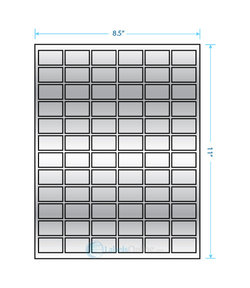 1" x 1" Barcode Labels - 80 up - Silver Foil