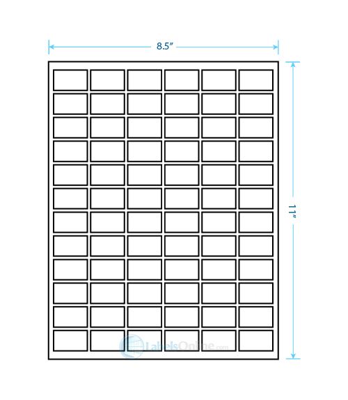 1" x 1" Barcode Labels - 80 up - Standard White Matte