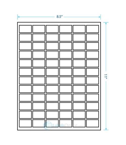 1" x 1" Laser/Inkjet Price Marking Labels With Tamper Proof Slits; 80 up; 100 sheets/case - Standard White Matte